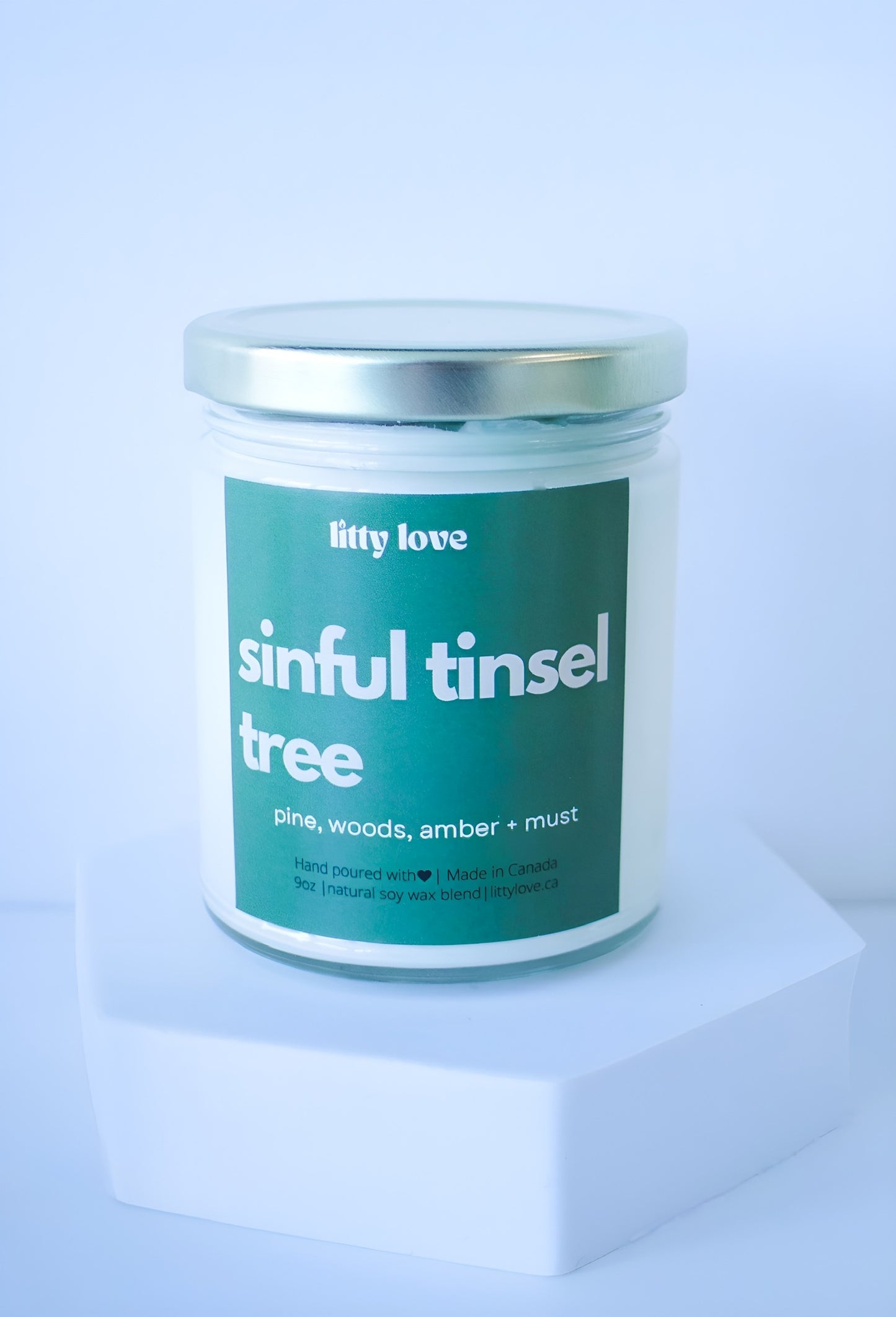 Sinful tinsel tree - 9oz Christmas tree candle